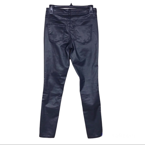 Universal Thread Black Coated High Rise Waist Skinny Leg Jeans Size 0/25 - Picture 7 of 10